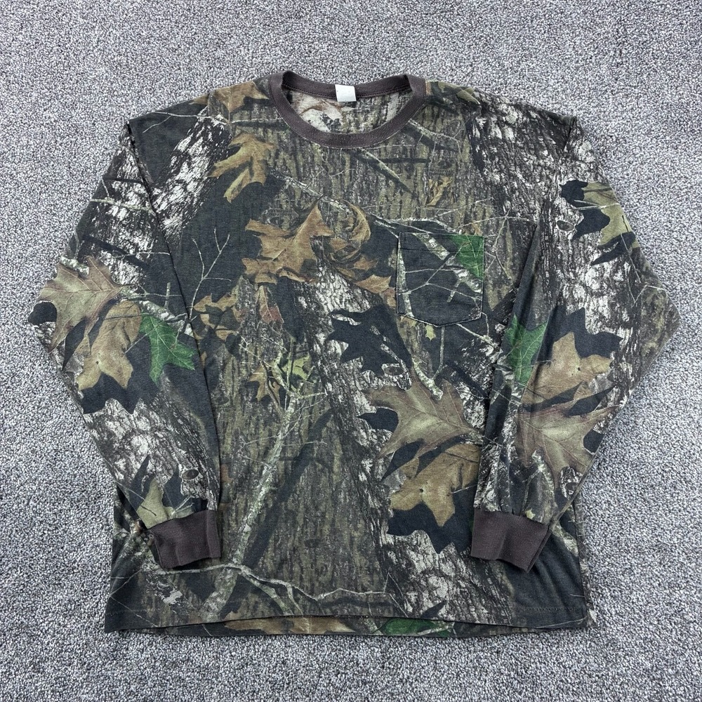 Vintage Ranger Camo Shirt Mens XL Long Sleeve Realtree Mossy Oak Camouflage